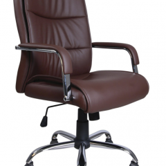 Кресло офисное BRABIX "Space EX-508" (экокожа, хром, коричневое) 531164 в Покачах - pokachi.mebel24.online | фото
