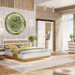 Кровать 1600 НКМ Дубай секция 8 с основанием в Покачах - pokachi.mebel24.online | фото 2