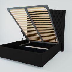 Кровать Берлин ЛЮКС с ПМ 1400 (экокожа кольт ч) в Покачах - pokachi.mebel24.online | фото 2