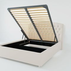 Кровать Берлин с ПМ 2000 (экокожа белая) в Покачах - pokachi.mebel24.online | фото