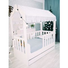 Кровать-домик с ящиком 800*1600 (Белый) в Покачах - pokachi.mebel24.online | фото 2