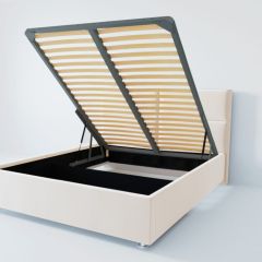 Кровать Корсика с ПМ 800 (экокожа белая) в Покачах - pokachi.mebel24.online | фото