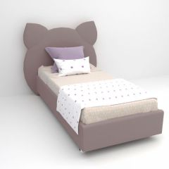 Кровать Котя с ортопедическим основанием 800 (велюр темный-серый) в Покачах - pokachi.mebel24.online | фото