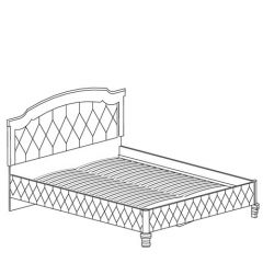 Кровать с обивкой №488 Марлен (1600) Кремовый белый в Покачах - pokachi.mebel24.online | фото 2