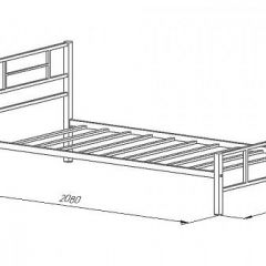 Кровать металлическая "Кадис 900х1900" Слоновая кость в Покачах - pokachi.mebel24.online | фото 2