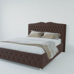 Кровать Нягань с ПМ 1200 (экокожа коричневая) в Покачах - pokachi.mebel24.online | фото 2