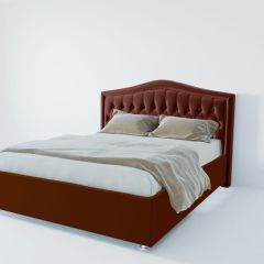 Кровать Нягань с ПМ 1200 (велюр бордо) в Покачах - pokachi.mebel24.online | фото 2