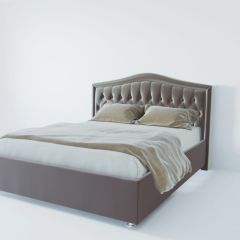 Кровать Нягань с ПМ 1200 (велюр темно-серый) в Покачах - pokachi.mebel24.online | фото 2