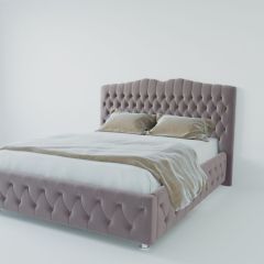 Кровать Нягань с ПМ 1400 (велюр темно-серый) в Покачах - pokachi.mebel24.online | фото