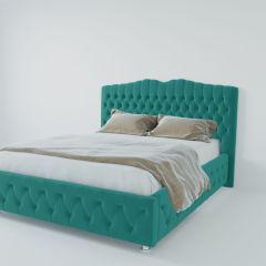 Кровать Нягань с ПМ 800 (велюр бирюзовый) в Покачах - pokachi.mebel24.online | фото 2