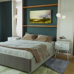 Кровать Подиум с ортопедическим основанием 1200 (велюр темно-серый) в Покачах - pokachi.mebel24.online | фото 3