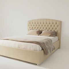 Кровать Берлин без основания 2000 (экокожа бежевая) в Покачах - pokachi.mebel24.online | фото