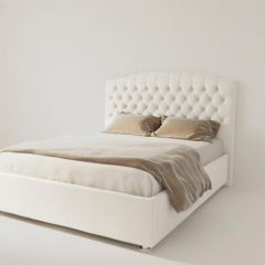 Кровать Берлин без основания 1800 (экокожа белая) в Покачах - pokachi.mebel24.online | фото