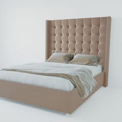 Кровать Венеция ЛЮКС без основания 900 (велюр серый) в Покачах - pokachi.mebel24.online | фото