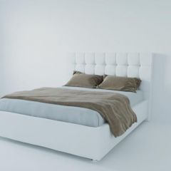 Кровать Венеция без основания 1600 (экокожа белая) в Покачах - pokachi.mebel24.online | фото