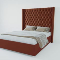 Кровать Версаль ЛЮКС без основания 1200 (велюр бордо) в Покачах - pokachi.mebel24.online | фото