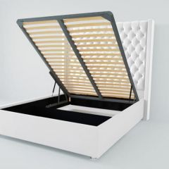 Кровать Версаль ЛЮКС с ПМ 900 (экокожа белая) в Покачах - pokachi.mebel24.online | фото 2