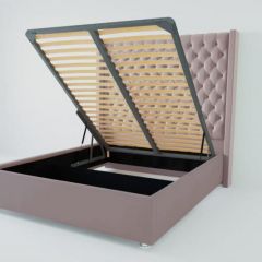 Кровать Версаль ЛЮКС с ПМ 1200 (велюр темно-серый) в Покачах - pokachi.mebel24.online | фото 2