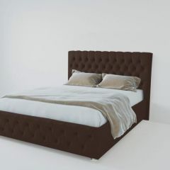 Кровать Версаль 1400 без основания (экокожа коричневый) в Покачах - pokachi.mebel24.online | фото