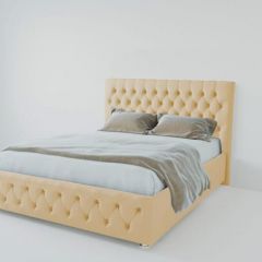 Кровать Версаль 1600 без основания (экокожа бежевый) в Покачах - pokachi.mebel24.online | фото