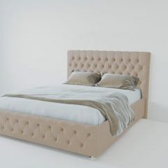 Кровать Версаль 1600 без основания (велюр светло серый) в Покачах - pokachi.mebel24.online | фото