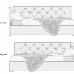 Кровать угловая Лилу интерьерная +основание/ПМ/бельевое дно (120х200) в Покачах - pokachi.mebel24.online | фото 5