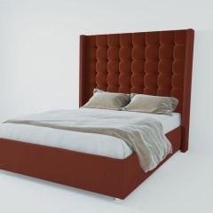 Кровать Венеция ЛЮКС с ПМ 1200 (велюр бордо) в Покачах - pokachi.mebel24.online | фото 3