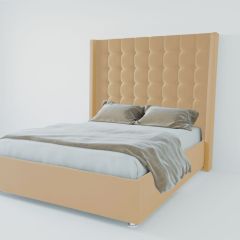 Кровать Венеция ЛЮКС с ПМ 900 (экокожа бежевая) в Покачах - pokachi.mebel24.online | фото 2