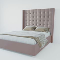 Кровать Венеция ЛЮКС с ПМ 900 (велюр темно-серый) в Покачах - pokachi.mebel24.online | фото 2