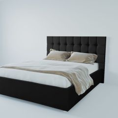 Кровать Венеция с ПМ 1200 (экокожа кольт ч) в Покачах - pokachi.mebel24.online | фото 2