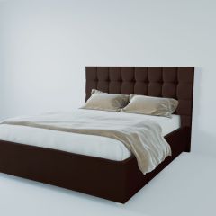 Кровать Венеция с ПМ 1200 (экокожа коричневая) в Покачах - pokachi.mebel24.online | фото 2