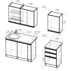 Кухонный гарнитур Амели стандарт 1600 мм в Покачах - pokachi.mebel24.online | фото 3