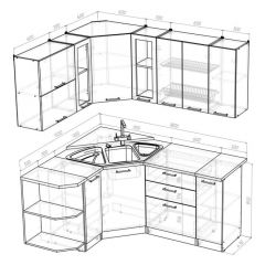 Кухонный гарнитур Лоретта оптима 1500х1800 мм в Покачах - pokachi.mebel24.online | фото 2