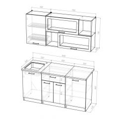 Кухонный гарнитур Лоретта стандарт 1600 мм в Покачах - pokachi.mebel24.online | фото 2