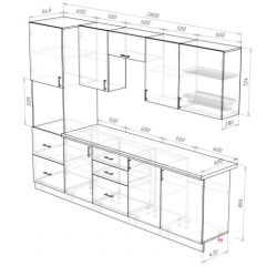 Кухонный гарнитур Прованс (2.8 м) с карнизом в Покачах - pokachi.mebel24.online | фото 3