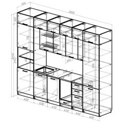 Кухонный гарнитур Сапфир 3000 мм в Покачах - pokachi.mebel24.online | фото 2