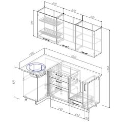 Кухонный гарнитур угловой Пайн 1000х1800 (Стол. 26мм) в Покачах - pokachi.mebel24.online | фото 2