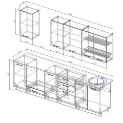 Кухонный гарнитур Вегас 2800 (Стол. 26мм) в Покачах - pokachi.mebel24.online | фото 2