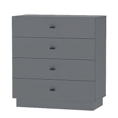 Квадро К-1 Комод 4ящ. (ЛДСП Графит) в Покачах - pokachi.mebel24.online | фото