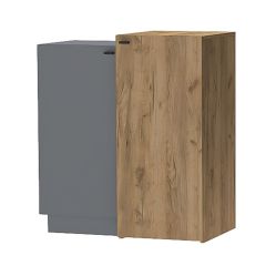 Квадро К-2 Комод 2дв (ЛДСП Графит/дуб крафт золотой) в Покачах - pokachi.mebel24.online | фото