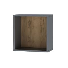 Квадро ПЛ-1 Полка (ЛДСП графит-дуб крафт золотой) в Покачах - pokachi.mebel24.online | фото