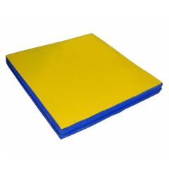 Мат гимнастический 1х1х0,05м цв. синий-желтый в Покачах - pokachi.mebel24.online | фото 1