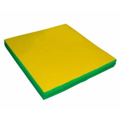 Мат гимнастический 1х1х0,05м цв. зеленый-желтый в Покачах - pokachi.mebel24.online | фото 1