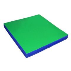 Мат гимнастический 1х1х0,08м цв. синий-зеленый в Покачах - pokachi.mebel24.online | фото 1