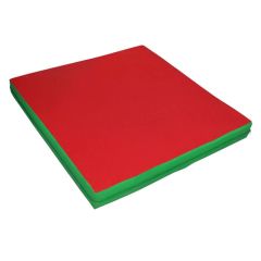 Мат гимнастический 1х1х0,08м цв. зеленый-красный в Покачах - pokachi.mebel24.online | фото 1
