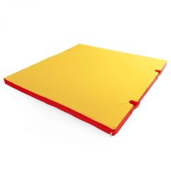 Мат гимнастический 1х1х0,08м с вырезом под стойки цв. красный-желтый в Покачах - pokachi.mebel24.online | фото 1