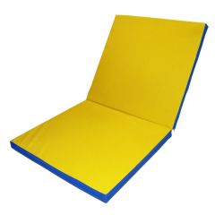 Мат гимнастический 2х1х0,08м складной цв. синий-желтый в Покачах - pokachi.mebel24.online | фото 1