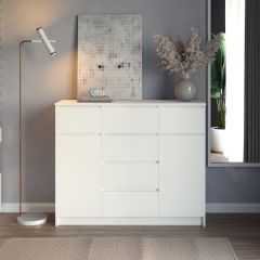 МОРИ МК 1200.4 Комод (белый) в Покачах - pokachi.mebel24.online | фото 3
