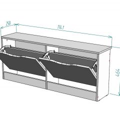 Обувница W20 в Покачах - pokachi.mebel24.online | фото 2