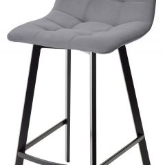 Полубарный стул CHILLI-QB SQUARE серый #27, велюр / черный каркас (H=66cm) М-City в Покачах - pokachi.mebel24.online | фото